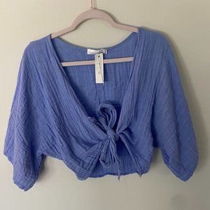 INTO THE BLUE CROP TOP AND WRAP SKIRT SET